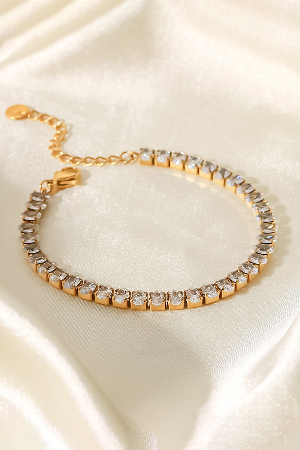 Inlaid Zircon 18K Gold Plated Bracelet - ClozArt