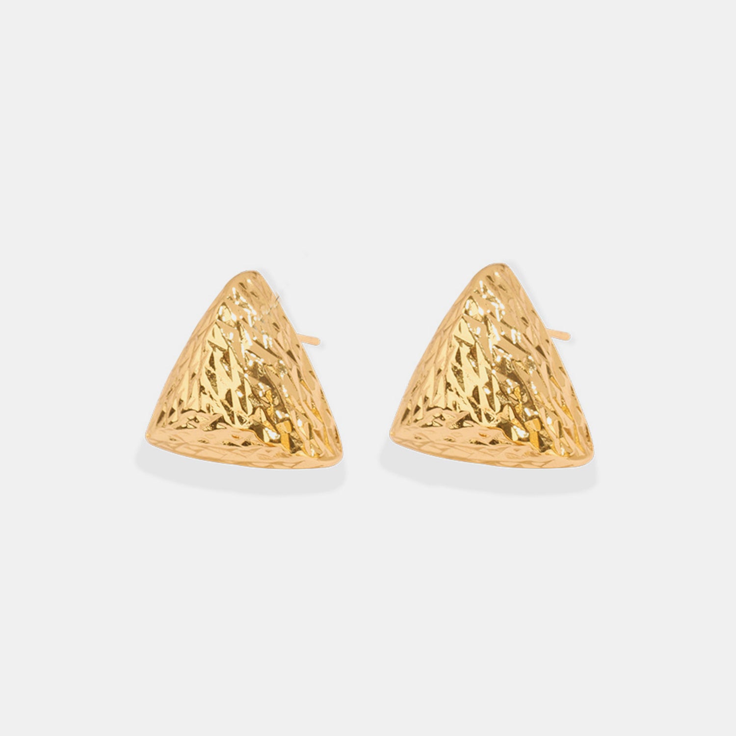 Gold-Plated Geometric Stud Earrings - ClozArt