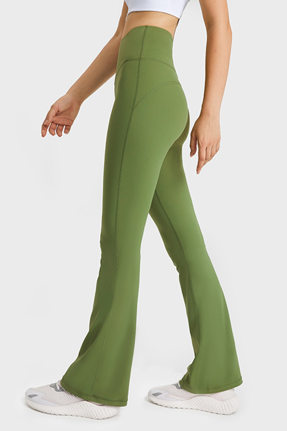 Millennia Elastic Waist Flare Yoga Pants - ClozArt