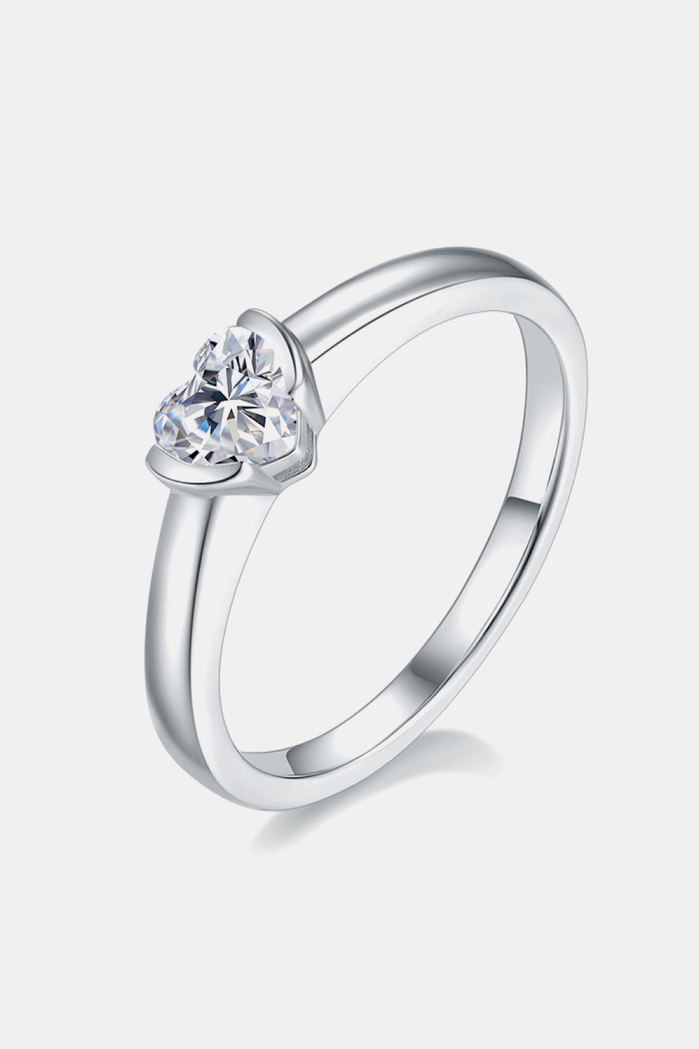 Moissanite 925 Sterling Silver Solitaire Ring - ClozArt