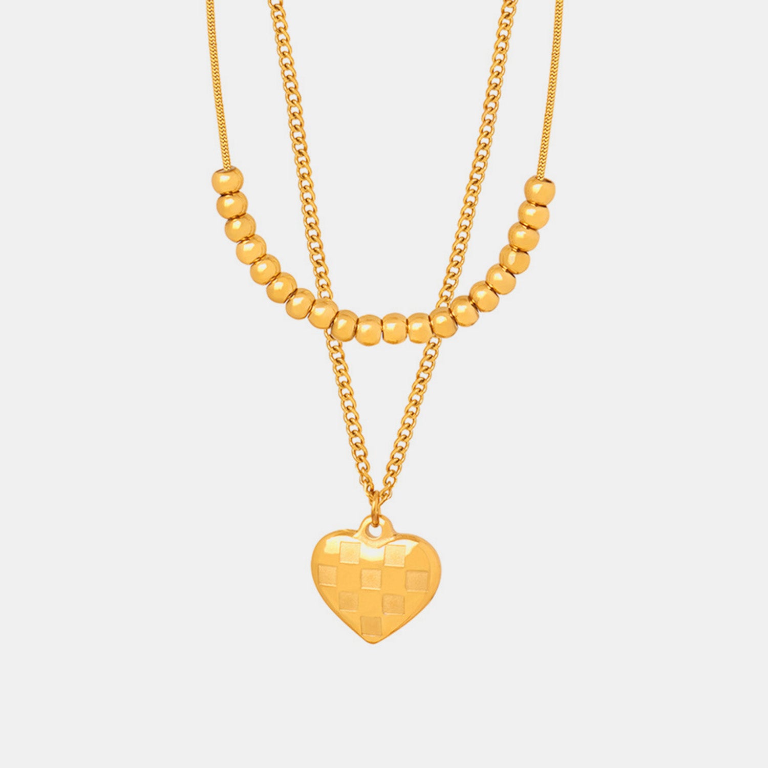 Heart Pendant Double-Lrayed Necklace - ClozArt