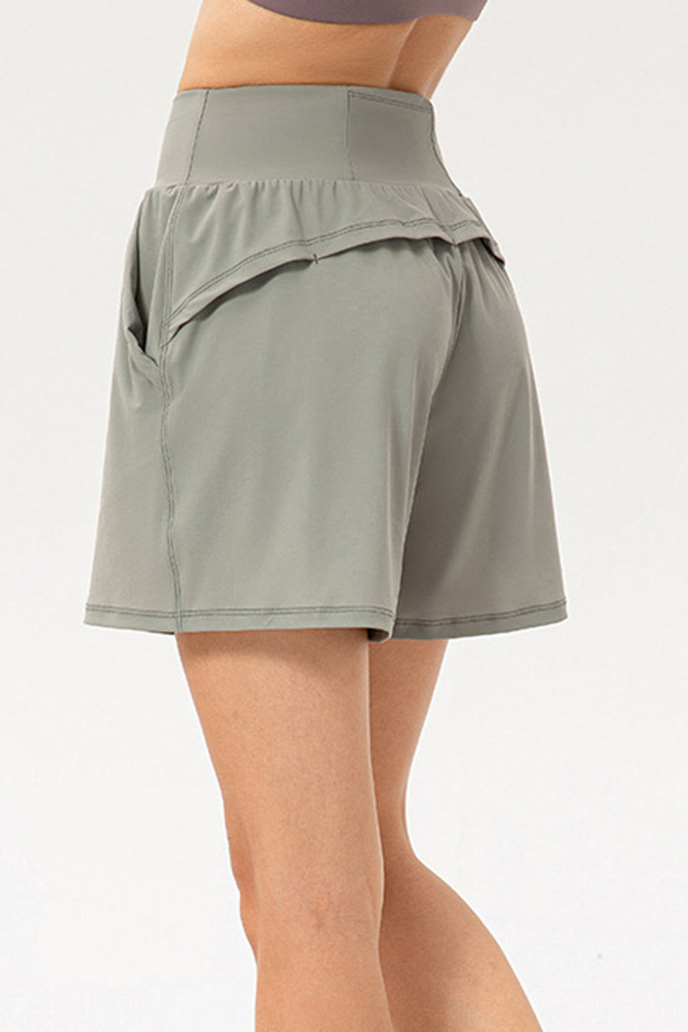 Pocketed Elastic Waist Active Shorts - ClozArt