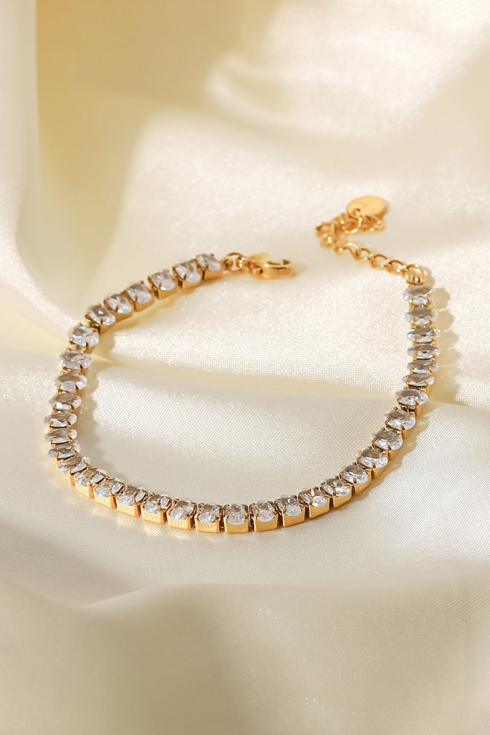 Inlaid Zircon 18K Gold Plated Bracelet - ClozArt