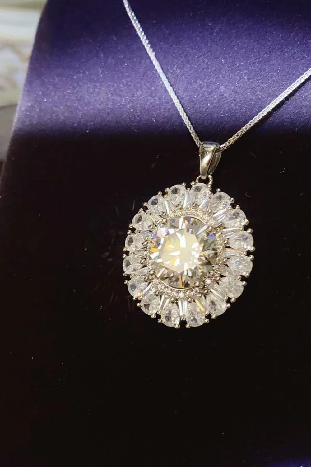 5 Carat Moissanite 925 Sterling Silver Necklace - ClozArt