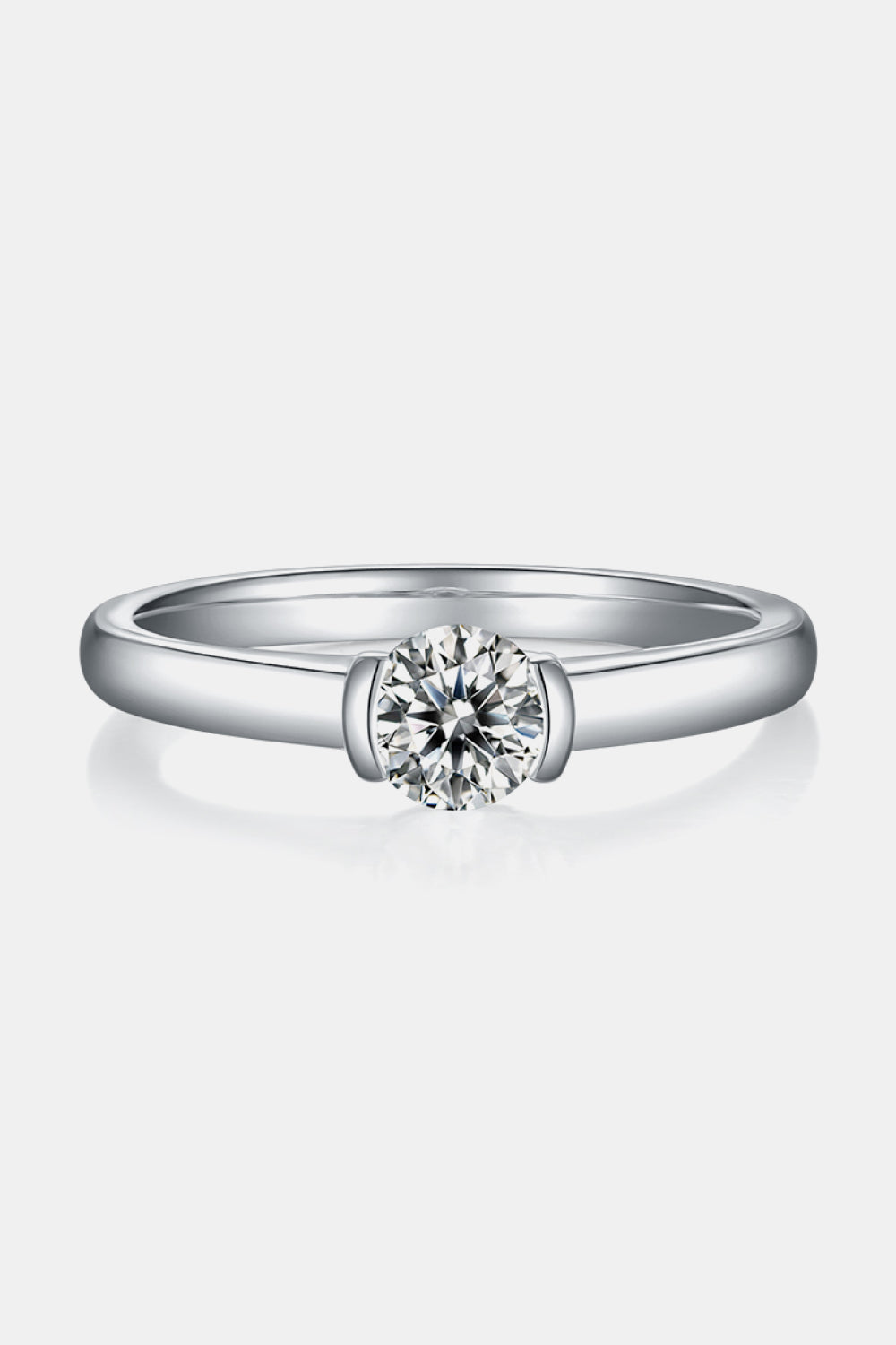 Moissanite 925 Sterling Silver Solitaire Ring - ClozArt