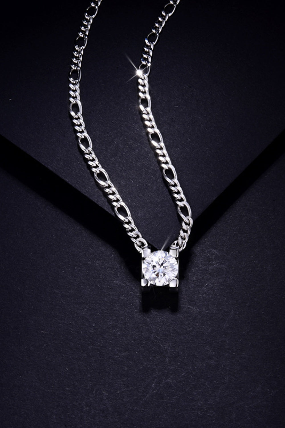 2 Carat Moissanite 925 Sterling Silver Pendant Necklace - ClozArt