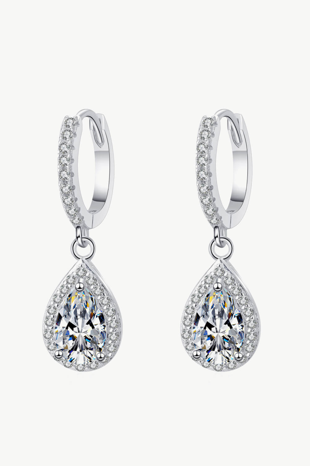 Moissanite Teardrop Earrings - ClozArt