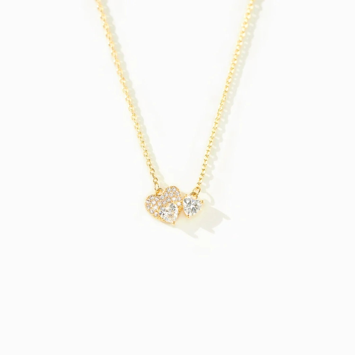 18K Gold-Plated 925 Sterling Silver Zircon Heart Necklace - ClozArt