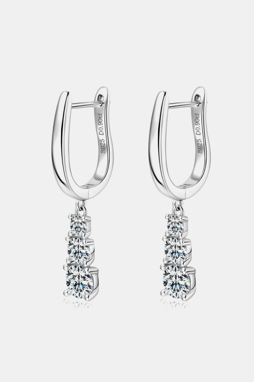 1.8 Carat Moissanite 925 Sterling Silver Drop Earrings - ClozArt