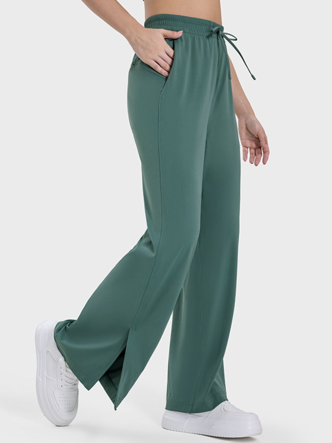 Millennia Slit Wide Leg Active Pants - ClozArt