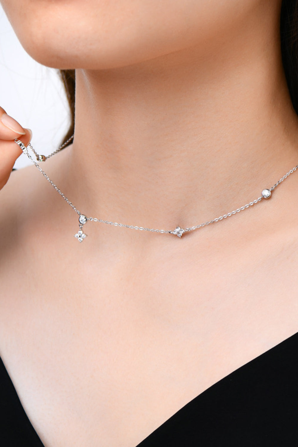 Moissanite 925 Sterling Silver Necklace - ClozArt