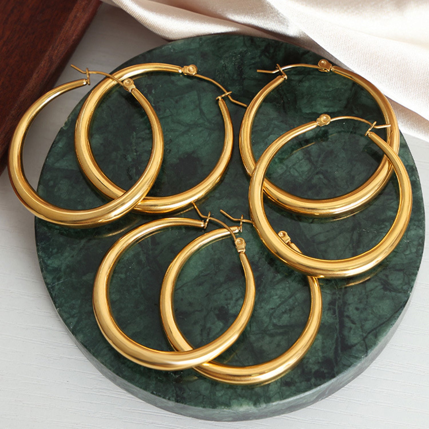 18K Gold-Plated Hoop Earrings - ClozArt