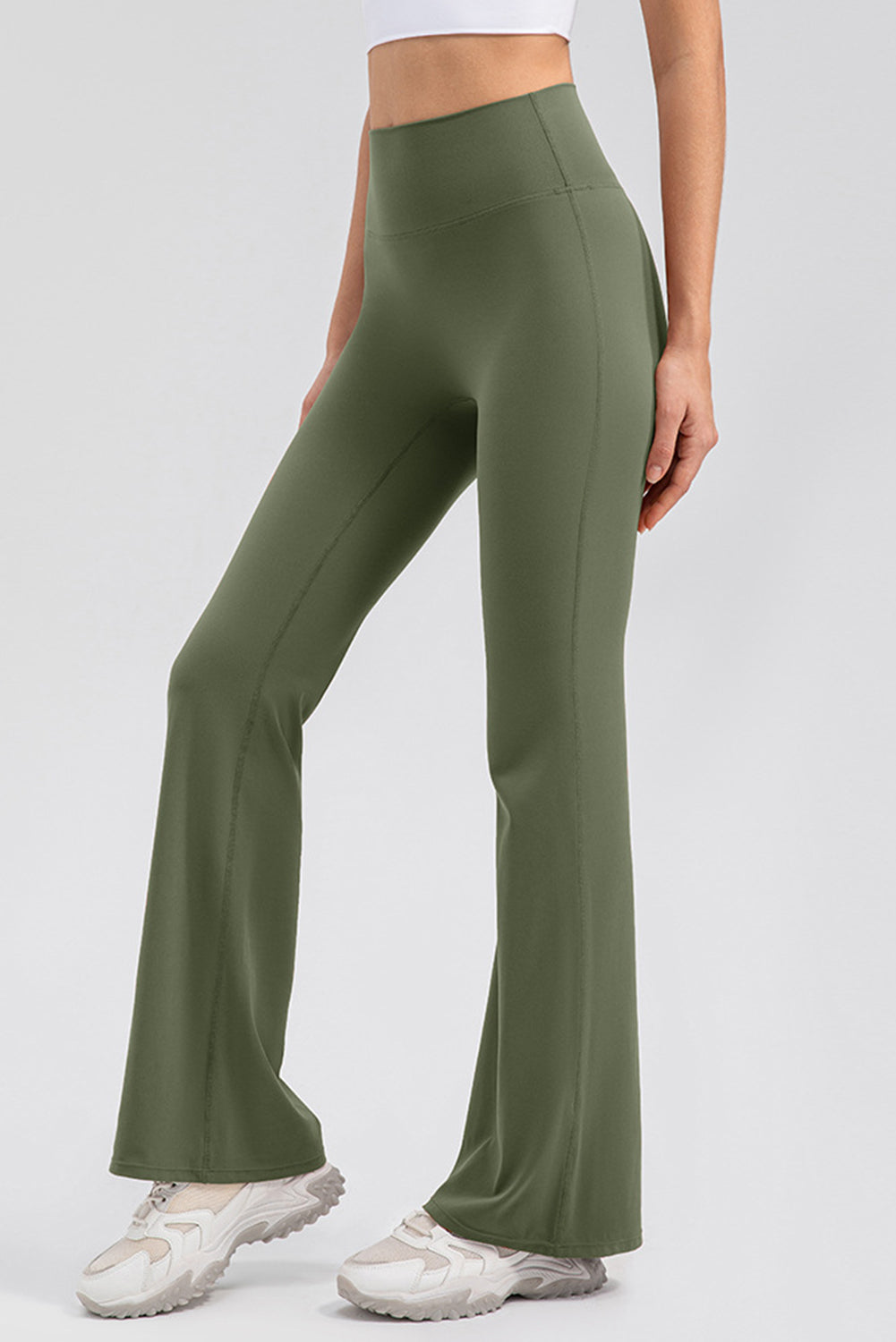 High Waist Straight Active Pants - ClozArt