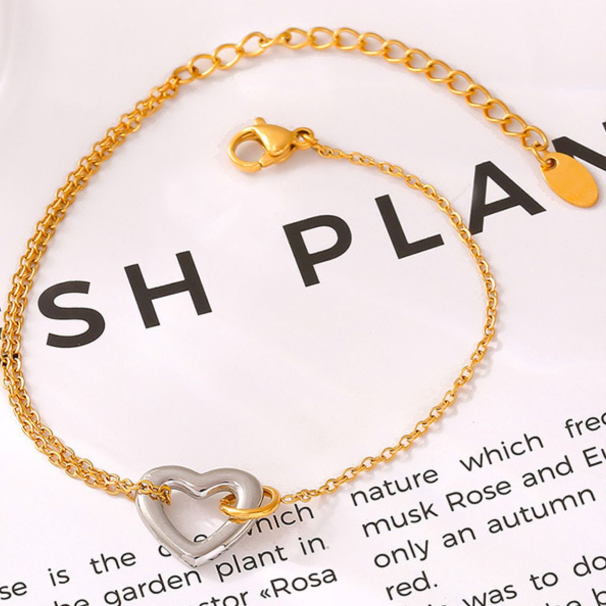 18K Gold-Plated Heart Bracelet - ClozArt