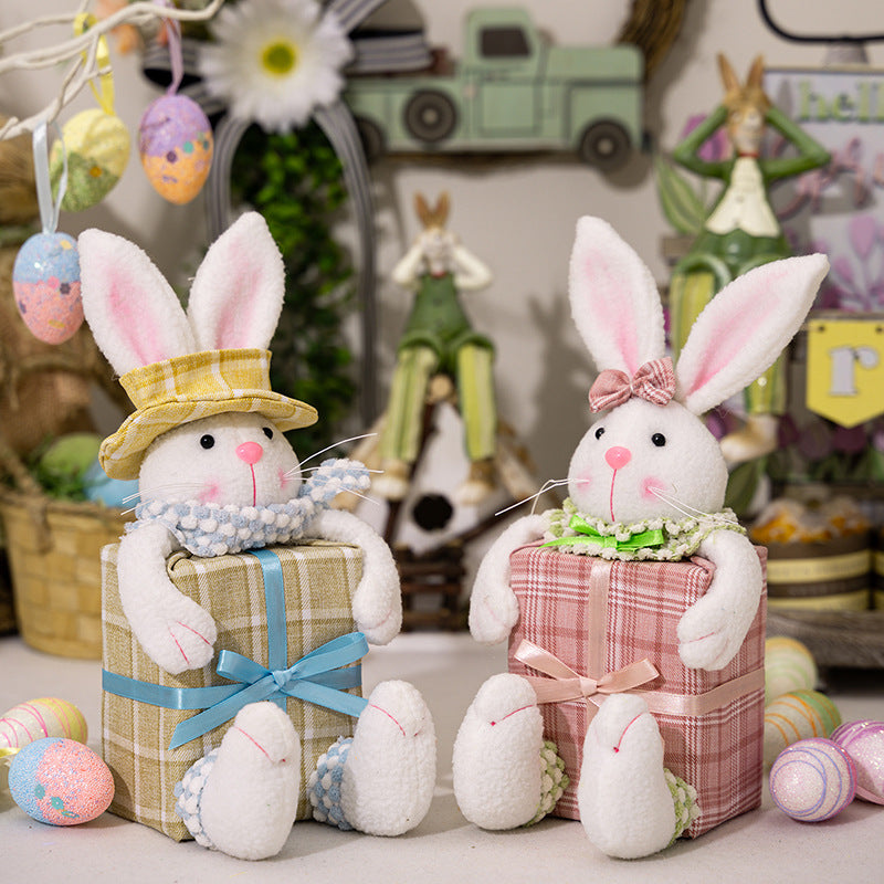 Easter Plaid Rabbit Doll