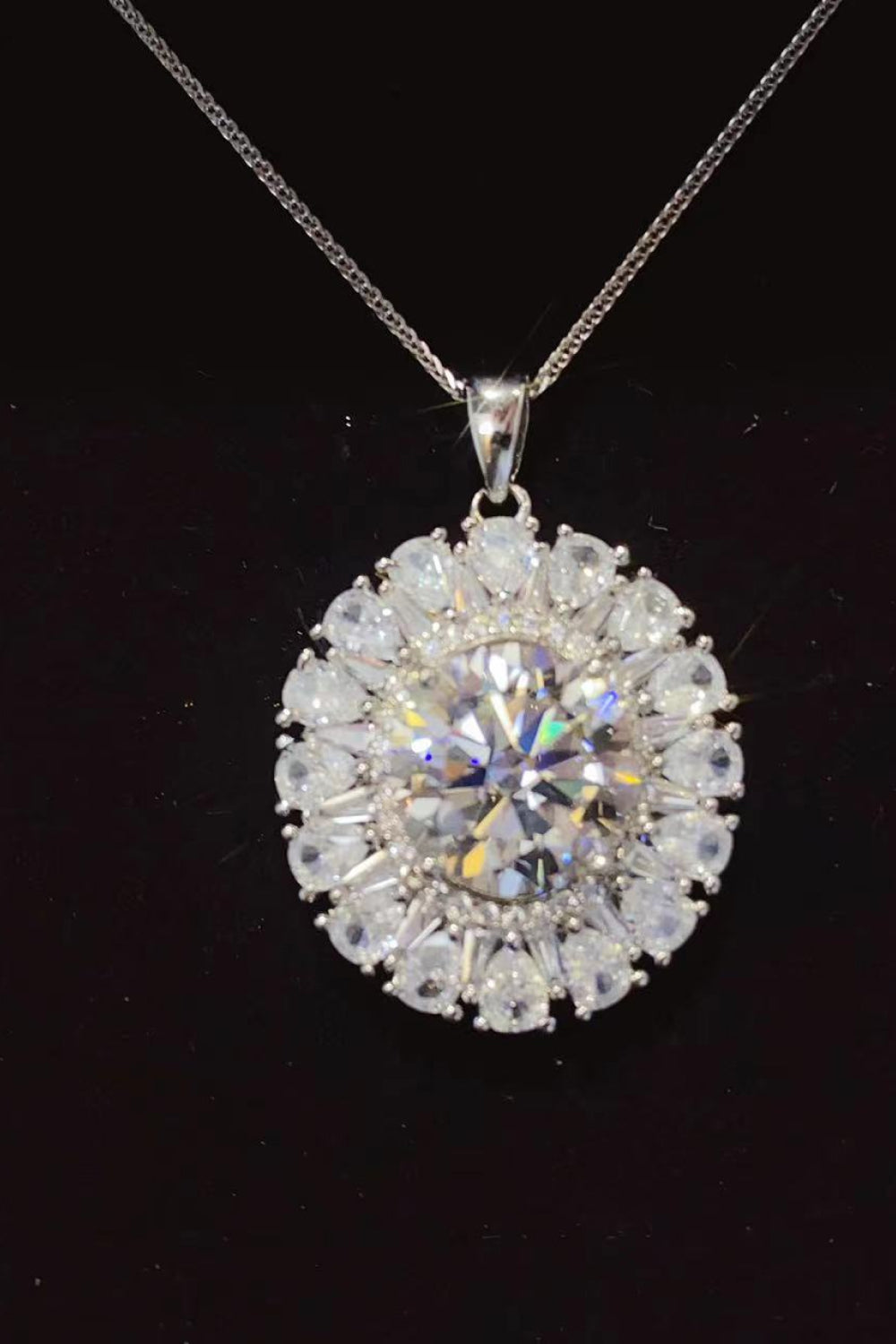 5 Carat Moissanite 925 Sterling Silver Necklace - ClozArt