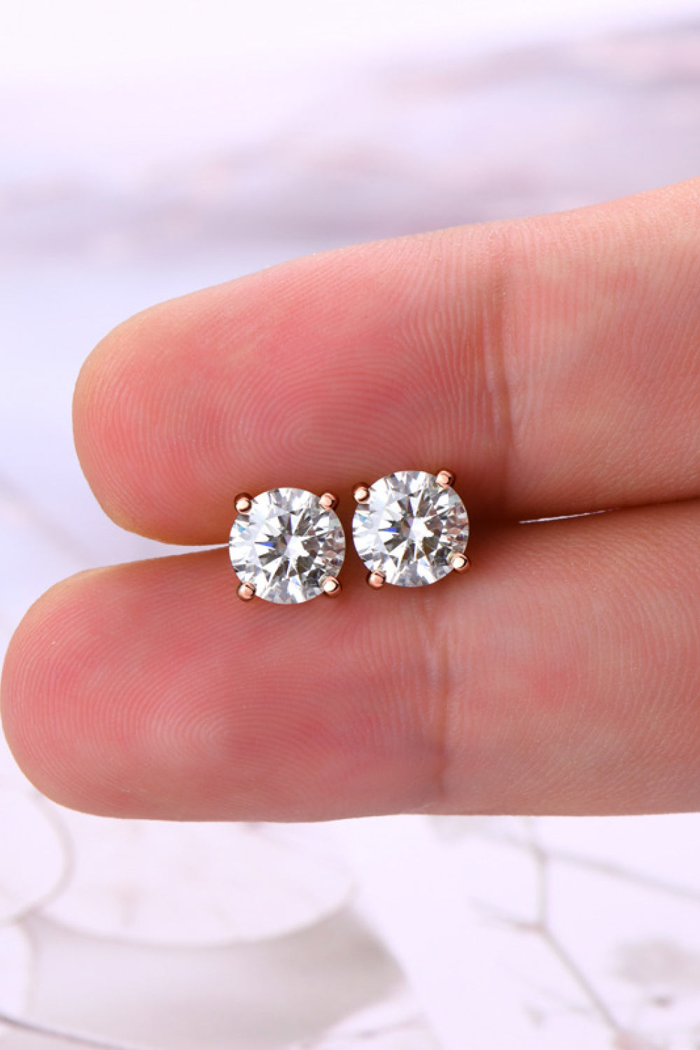 2 Carat Moissanite 925 Sterling Silver Stud Earrings - ClozArt