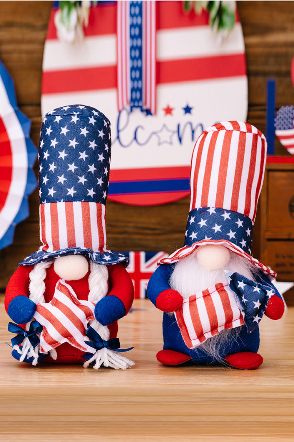 2-Piece Independence Day Decor Gnomes