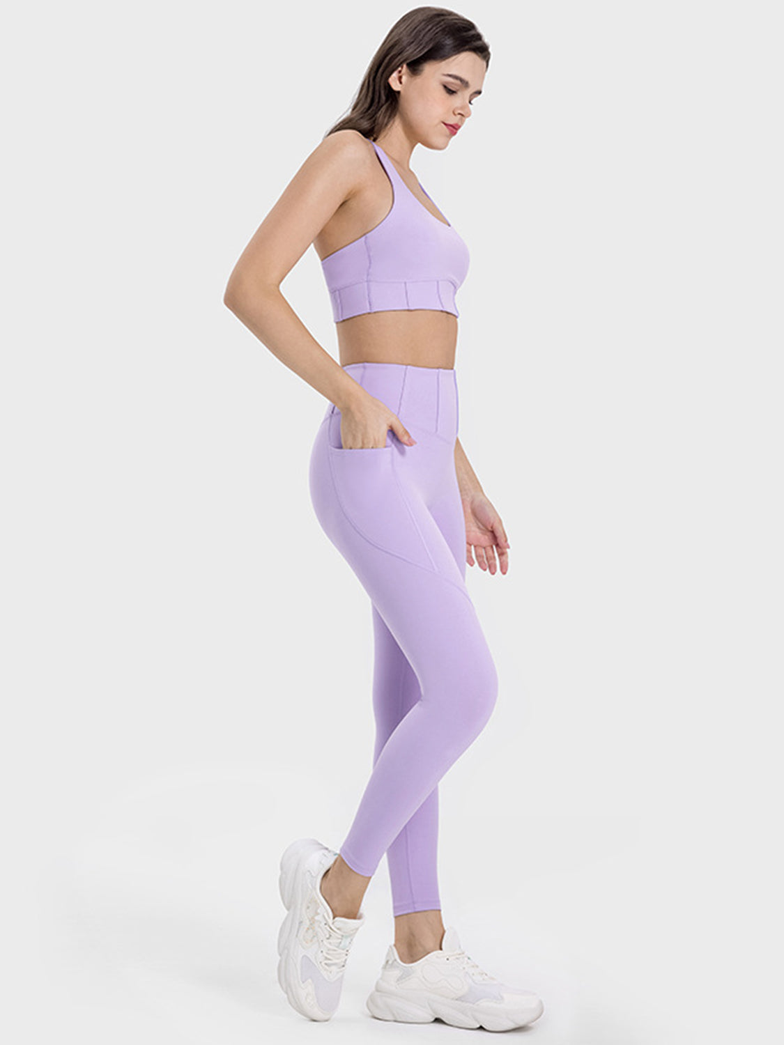 Millennia Pocketed High Waist Active Leggings - ClozArt