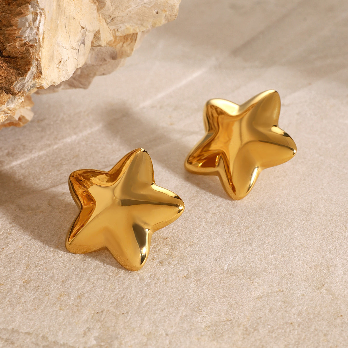 Stainless Steel Star Stud Earrings - ClozArt