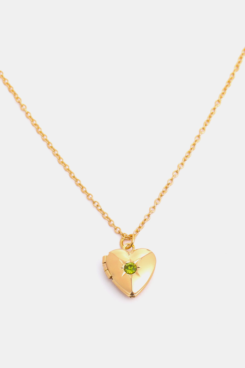 Zircon Heart Shape 14K Gold-Plated Pendant Necklace - ClozArt