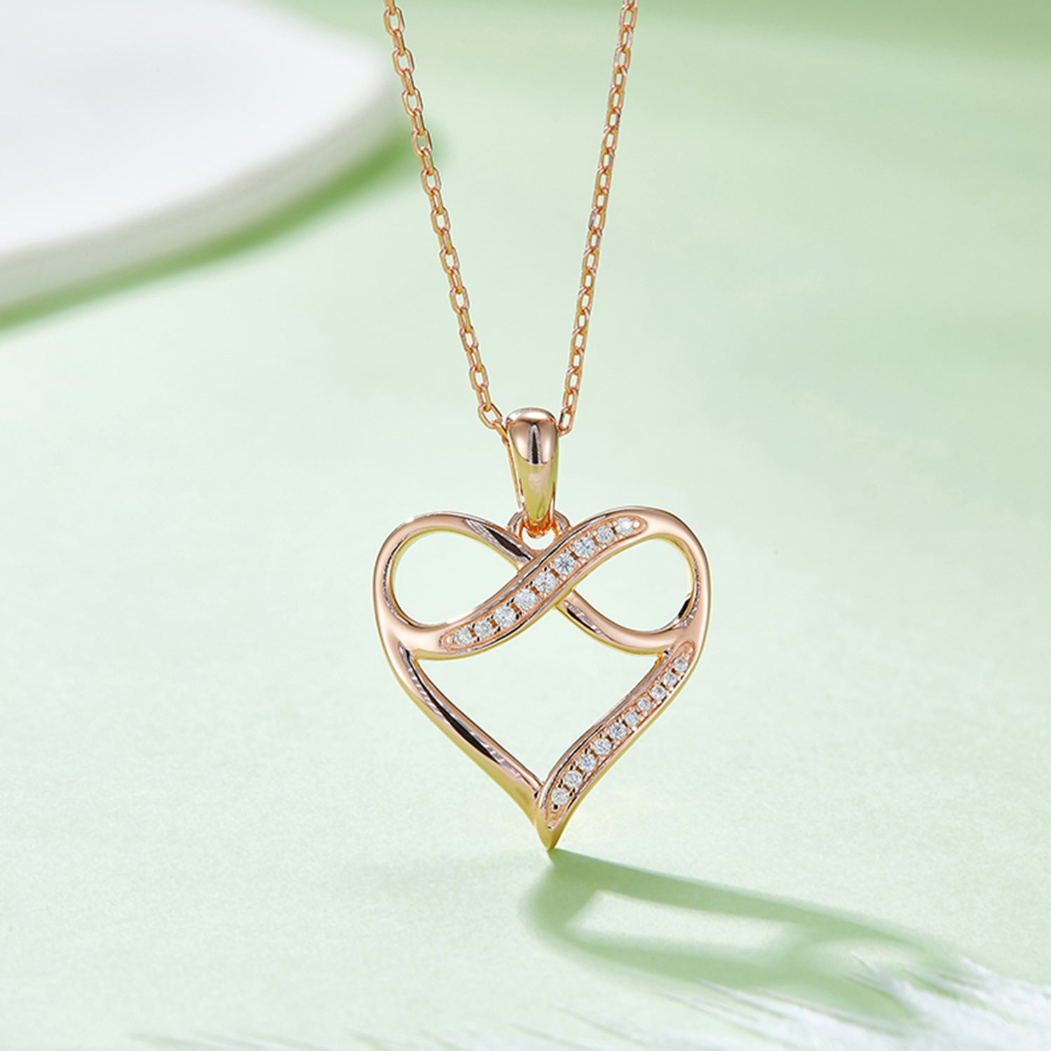 Moissanite 925 Sterling Silver Heart Necklace - ClozArt