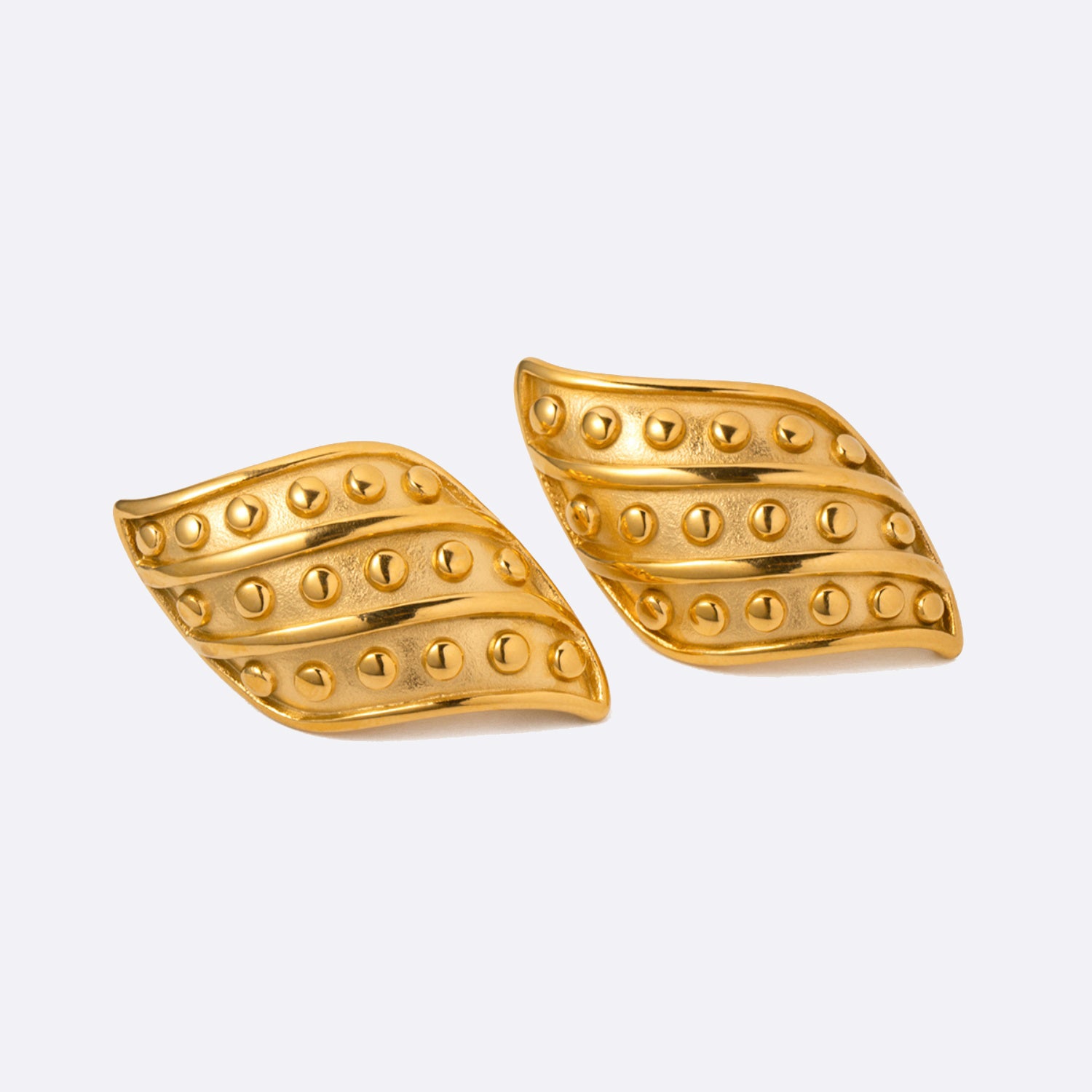 18K Gold-Plated Stainless Steel Stud Earrings - ClozArt