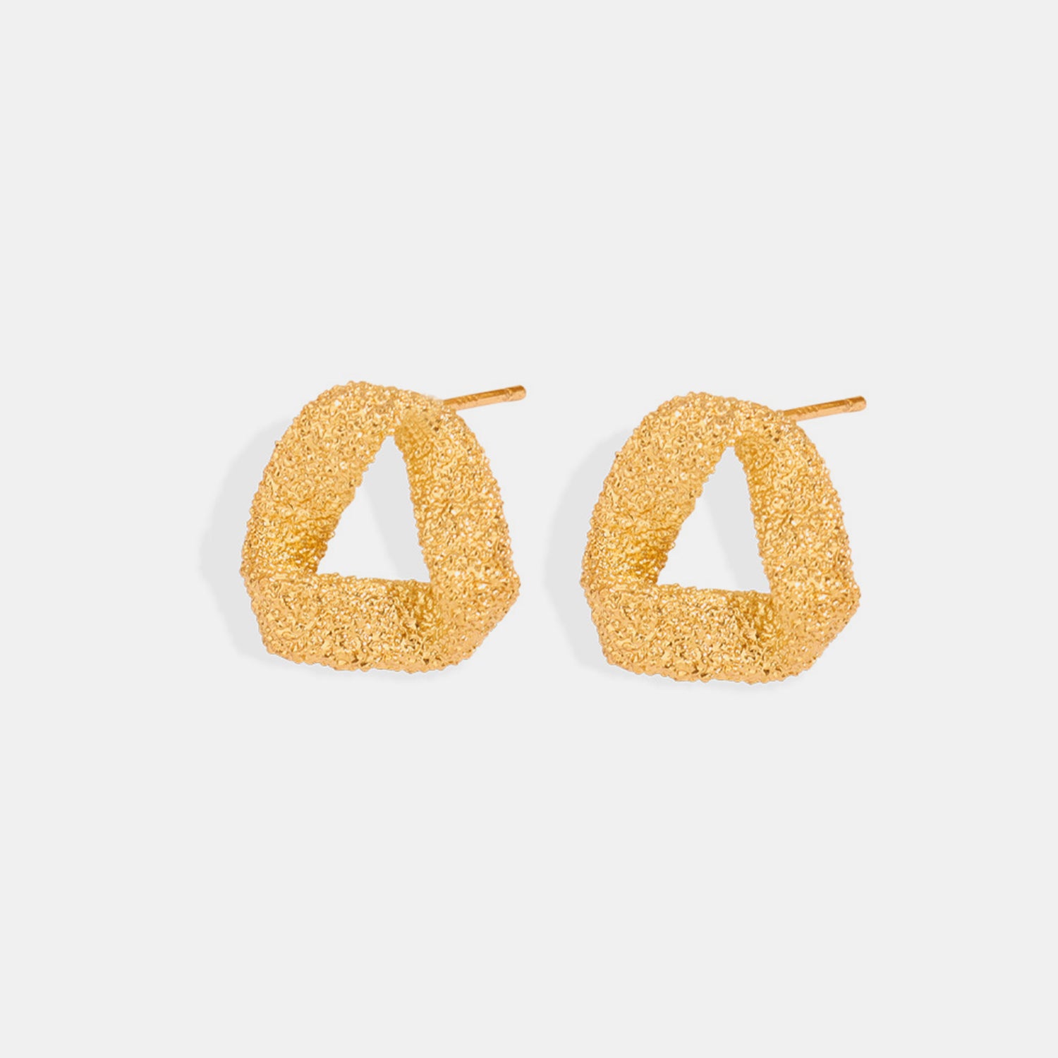 Gold-Plated Geometric Stud Earrings - ClozArt