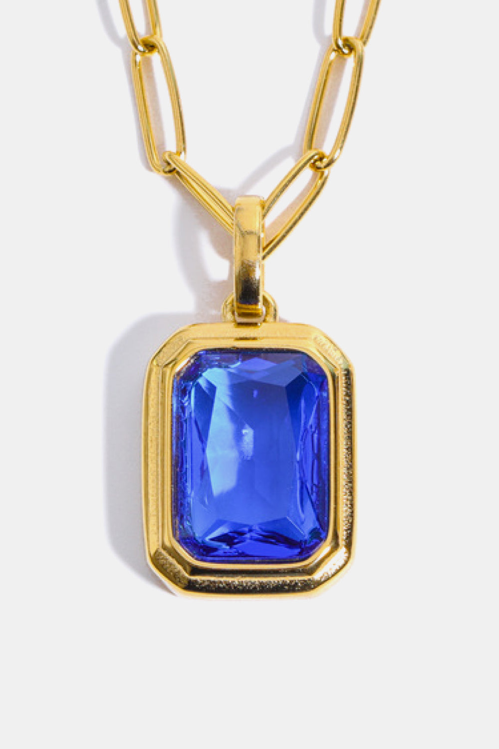 Zircon 18K Gold-Plated Geometrical Shape Pendant Necklace - ClozArt