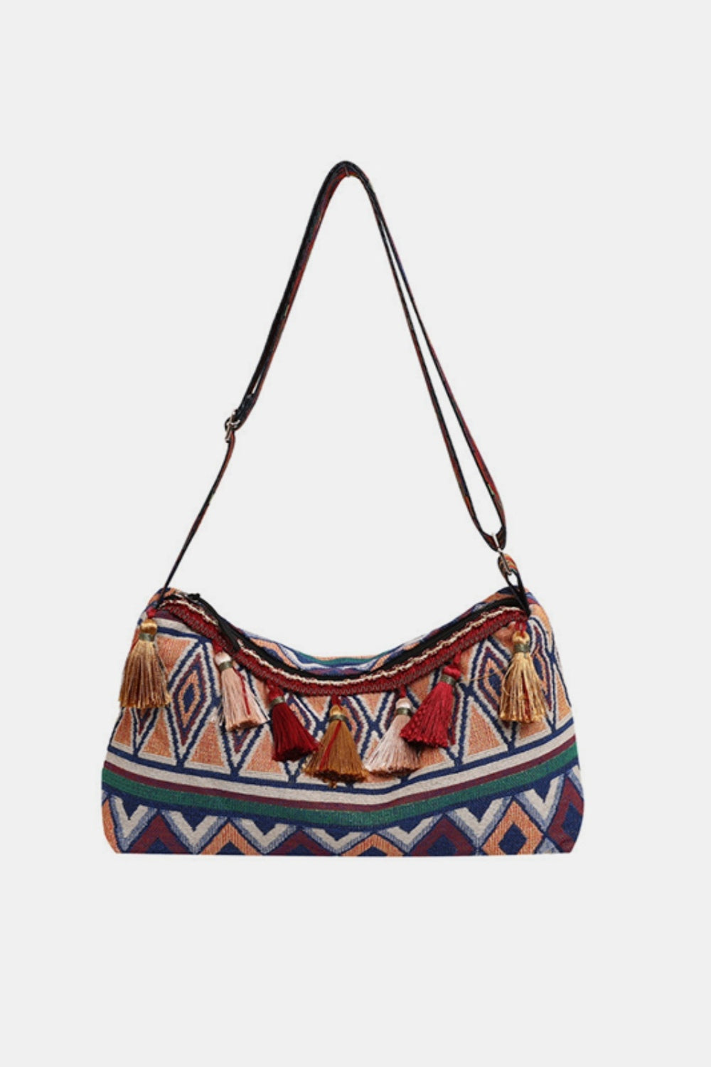 Tassel Adjustable Strap Shoulder Bag - ClozArt