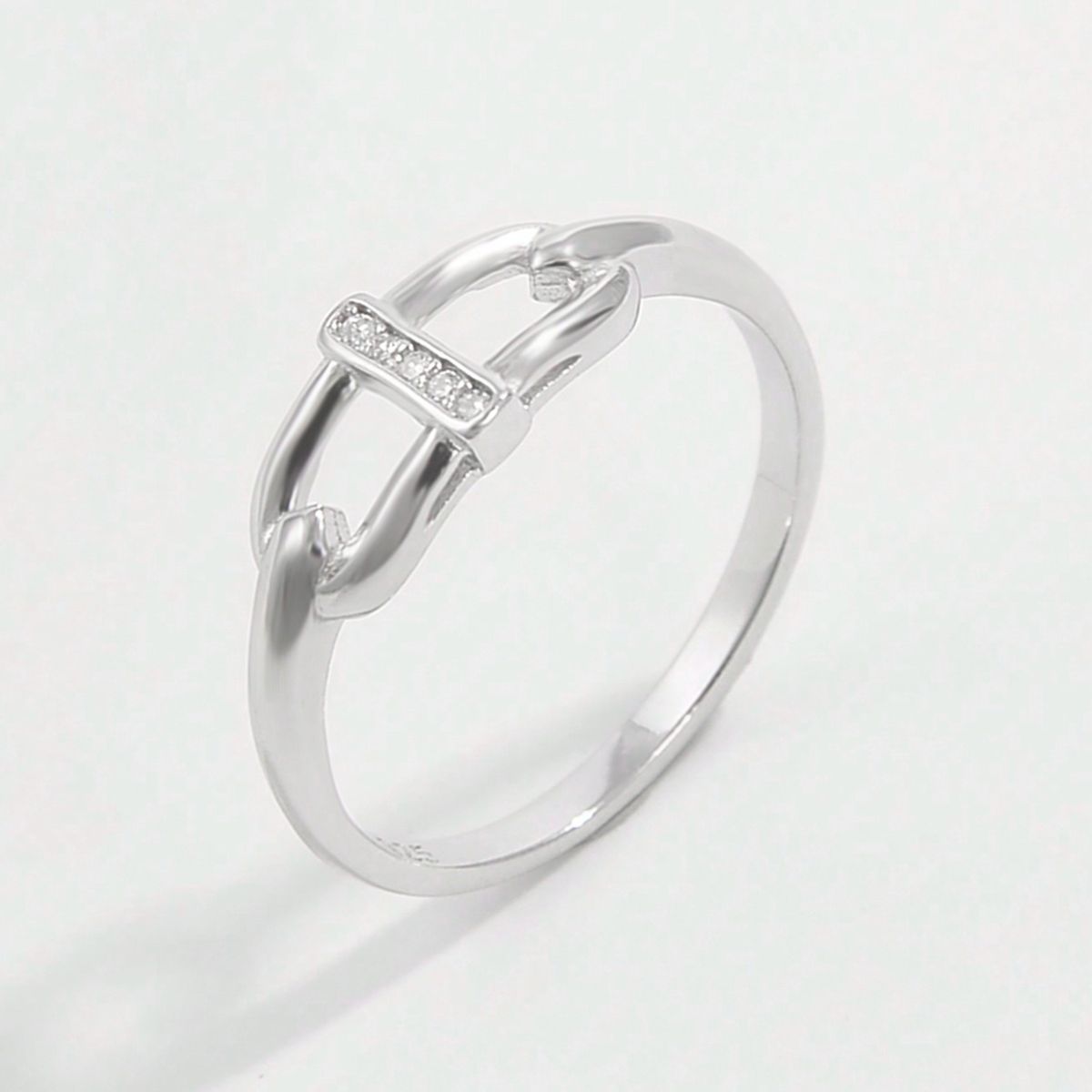 925 Sterling Silver Inlaid Zircon Ring - ClozArt