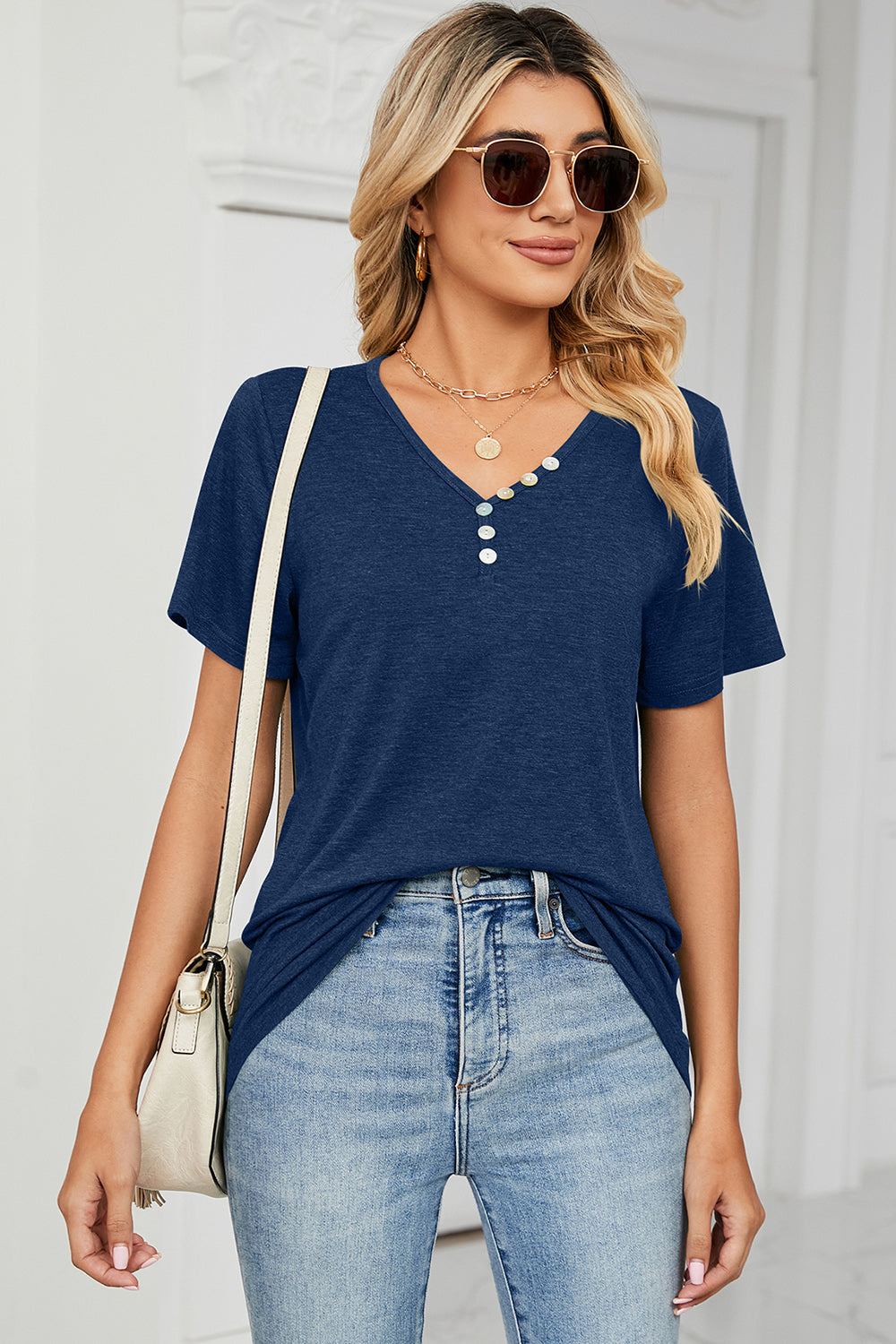 V-Neck Short Sleeve T-Shirt