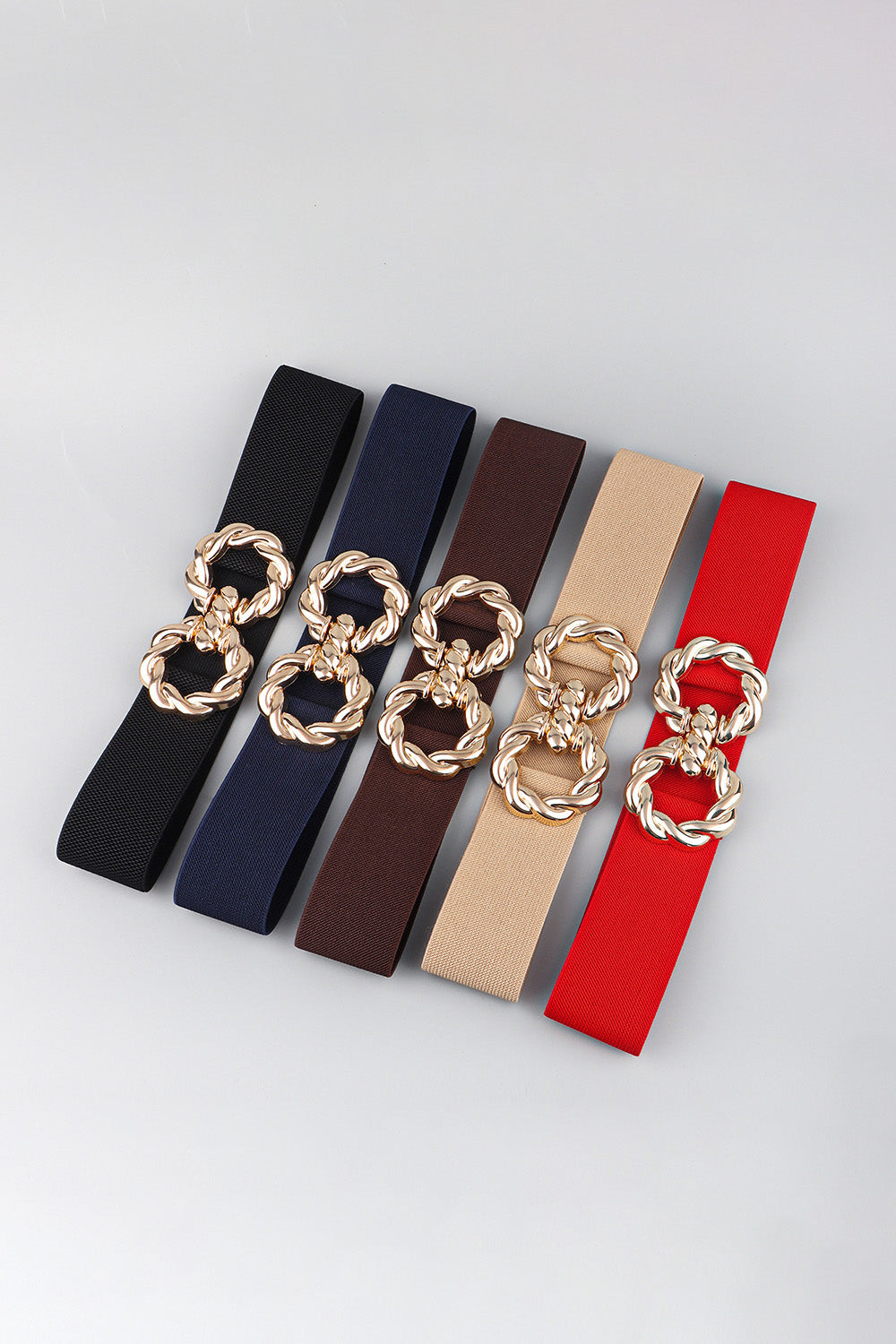 Zinc Alloy Buckle Elastic Belt - ClozArt