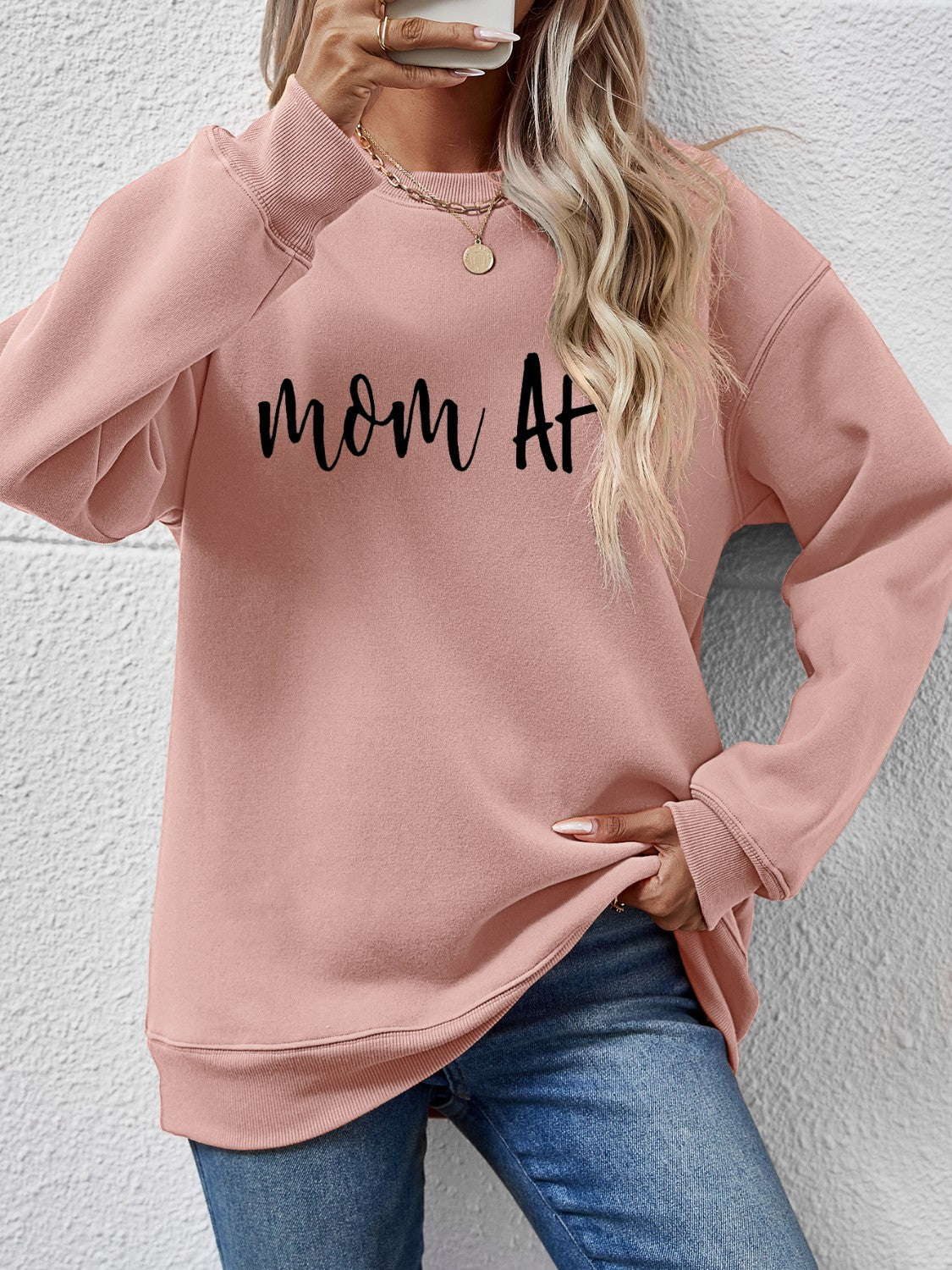 Letter Graphic Dropped Shoulder Sweatshirt