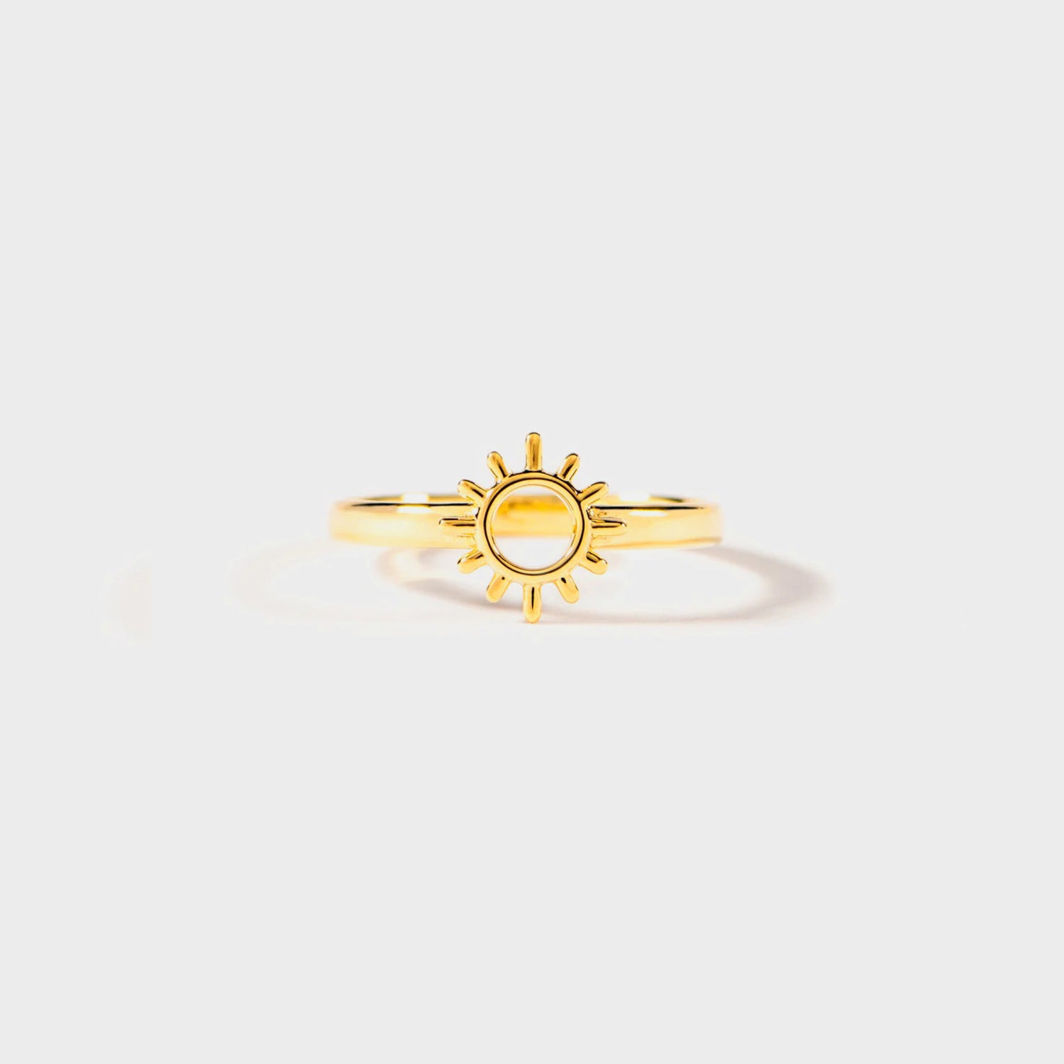 Sun Shape 18K Gold-Plated Ring - ClozArt