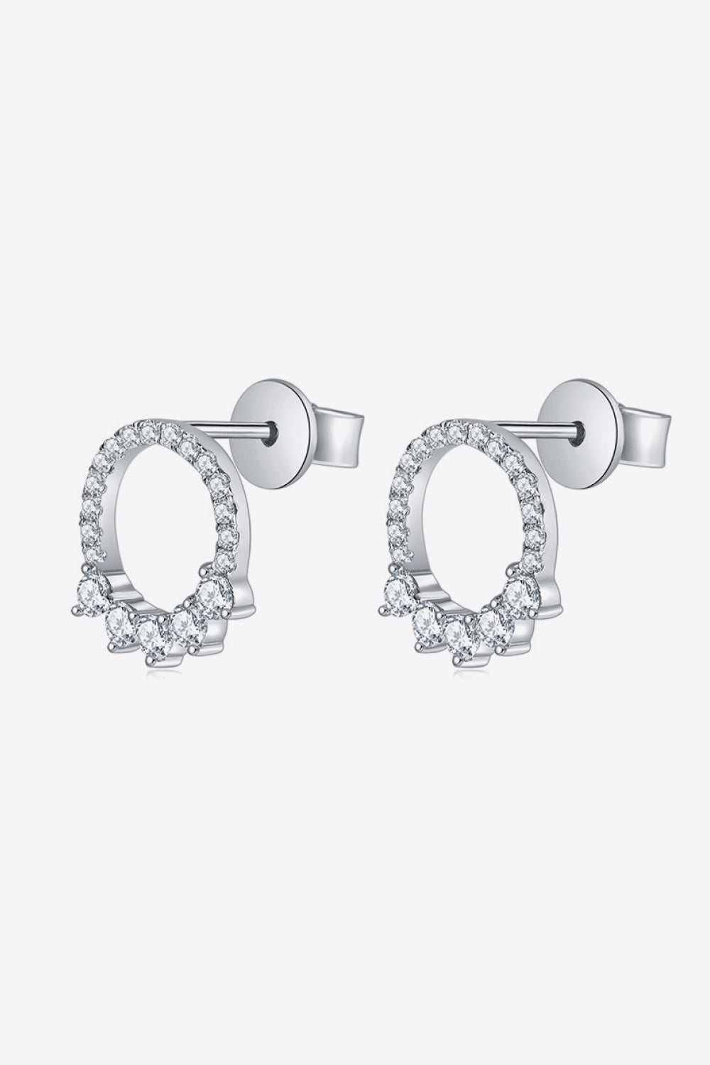 Moissanite Platinum-Plated Earrings - ClozArt