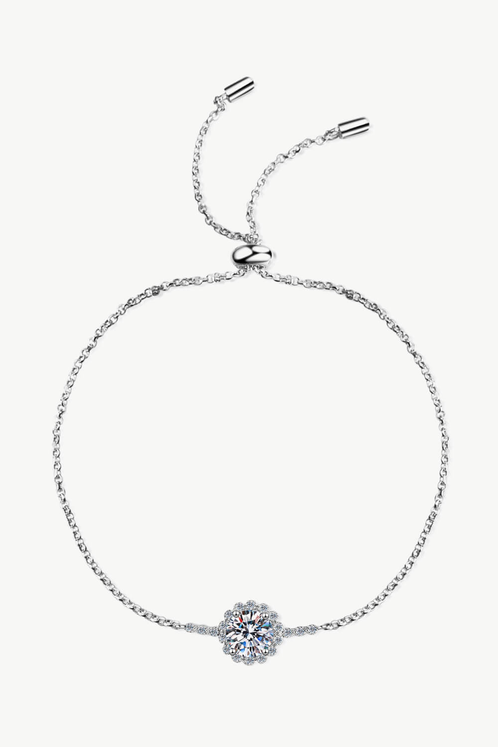 1 Carat Moissanite Chain Bracelet - ClozArt