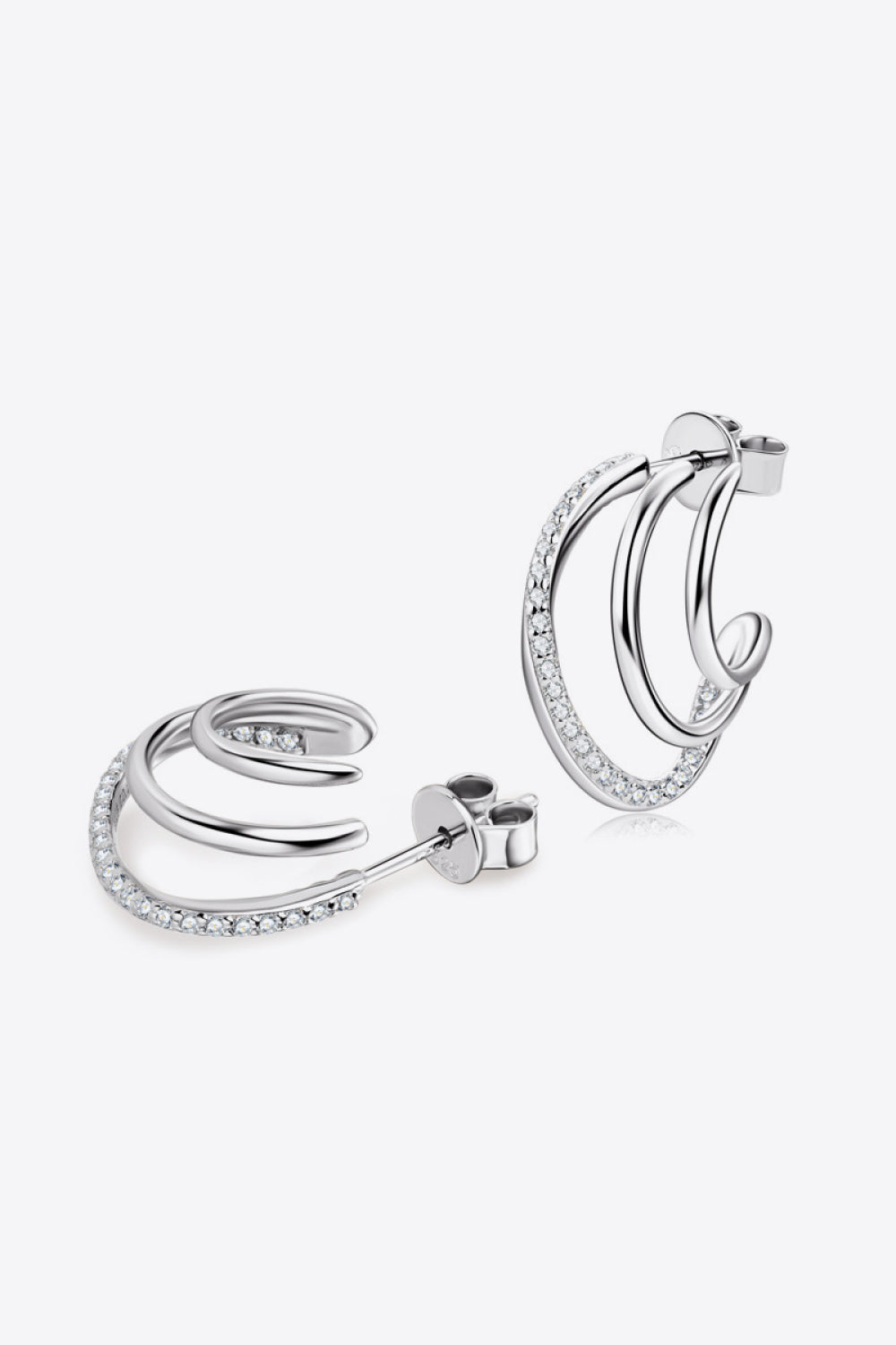 Moissanite 925 Sterling Silver Earrings - ClozArt