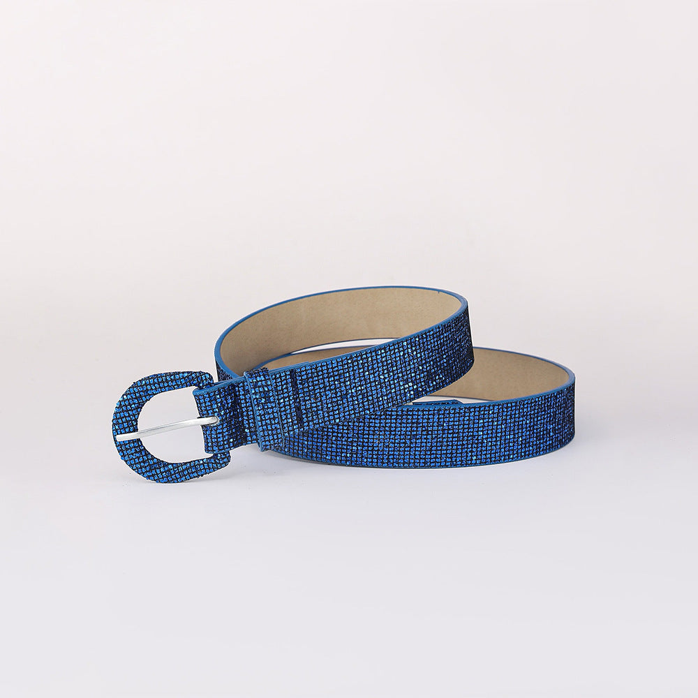 Sequin PU Leather Belt - ClozArt