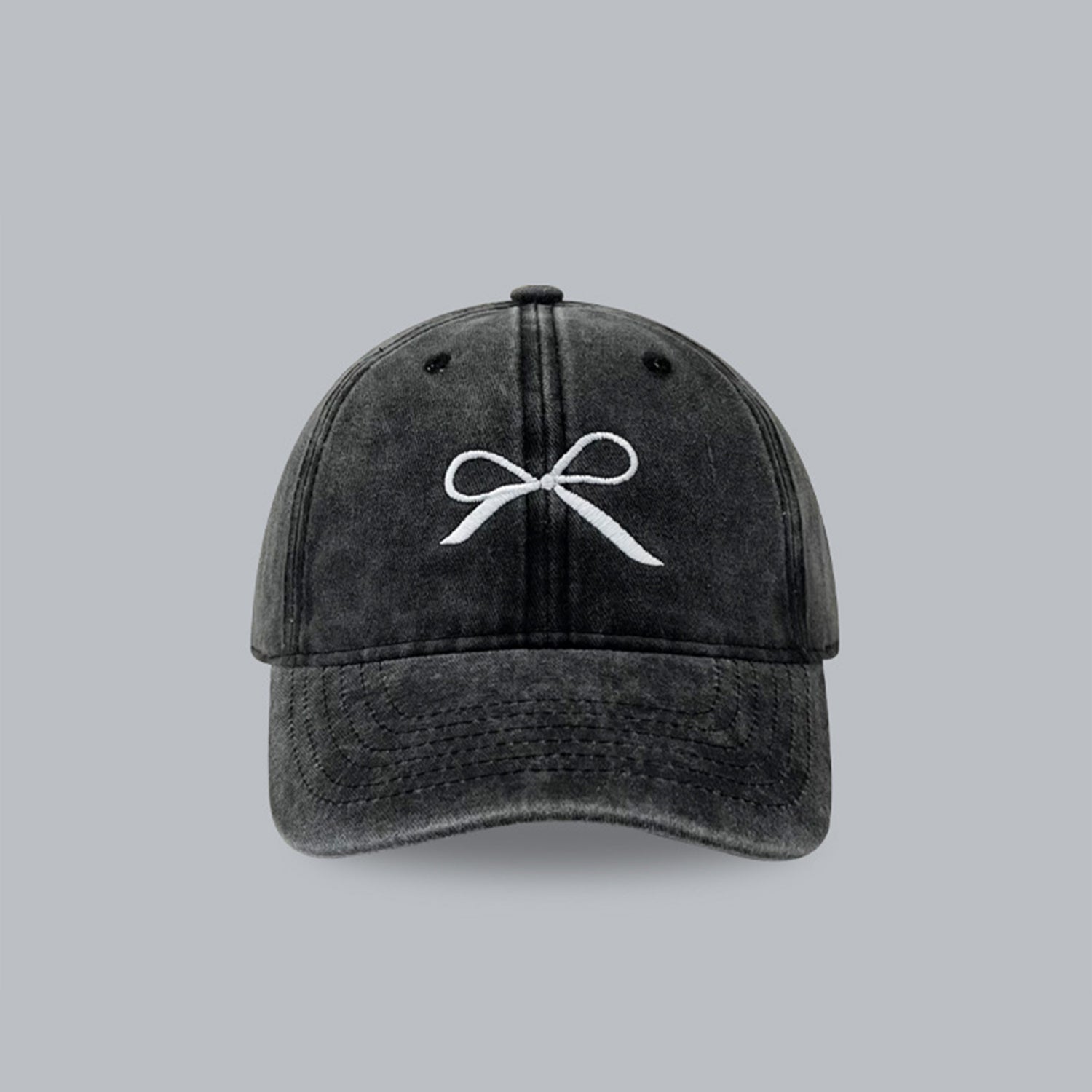 Bow Embroidered Adjustable Cap - ClozArt