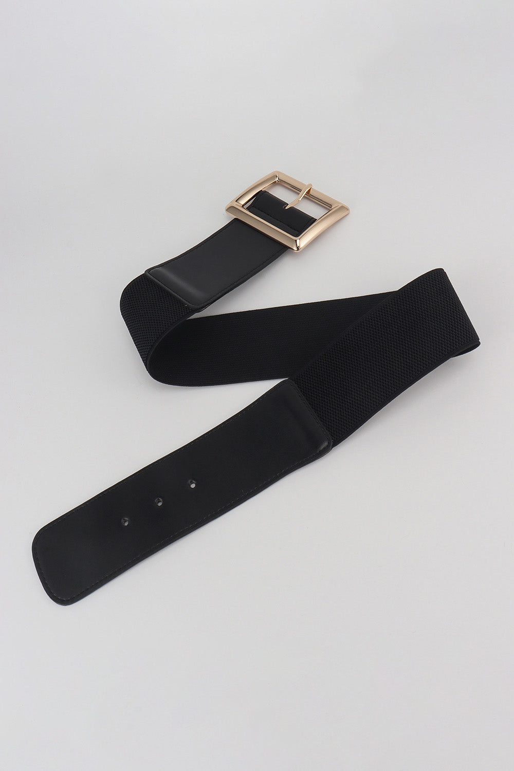 Rectangle Buckle Elastic Wide Belt - ClozArt