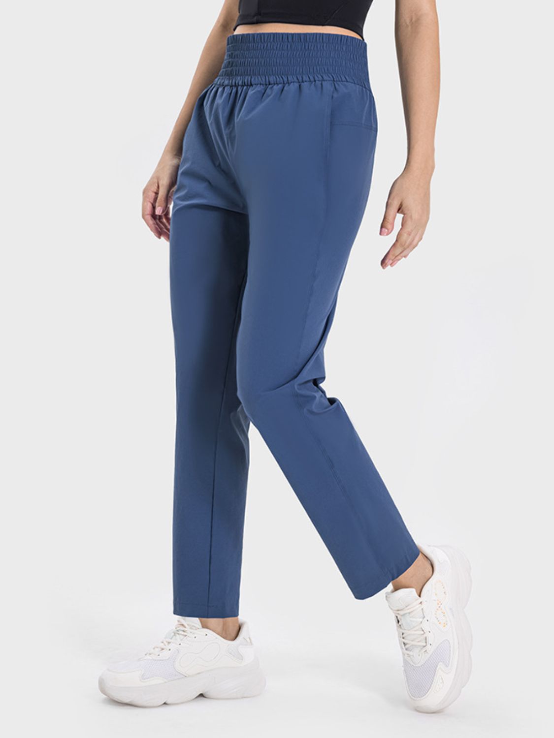 Millennia Pocketed High Waist Active Pants - ClozArt