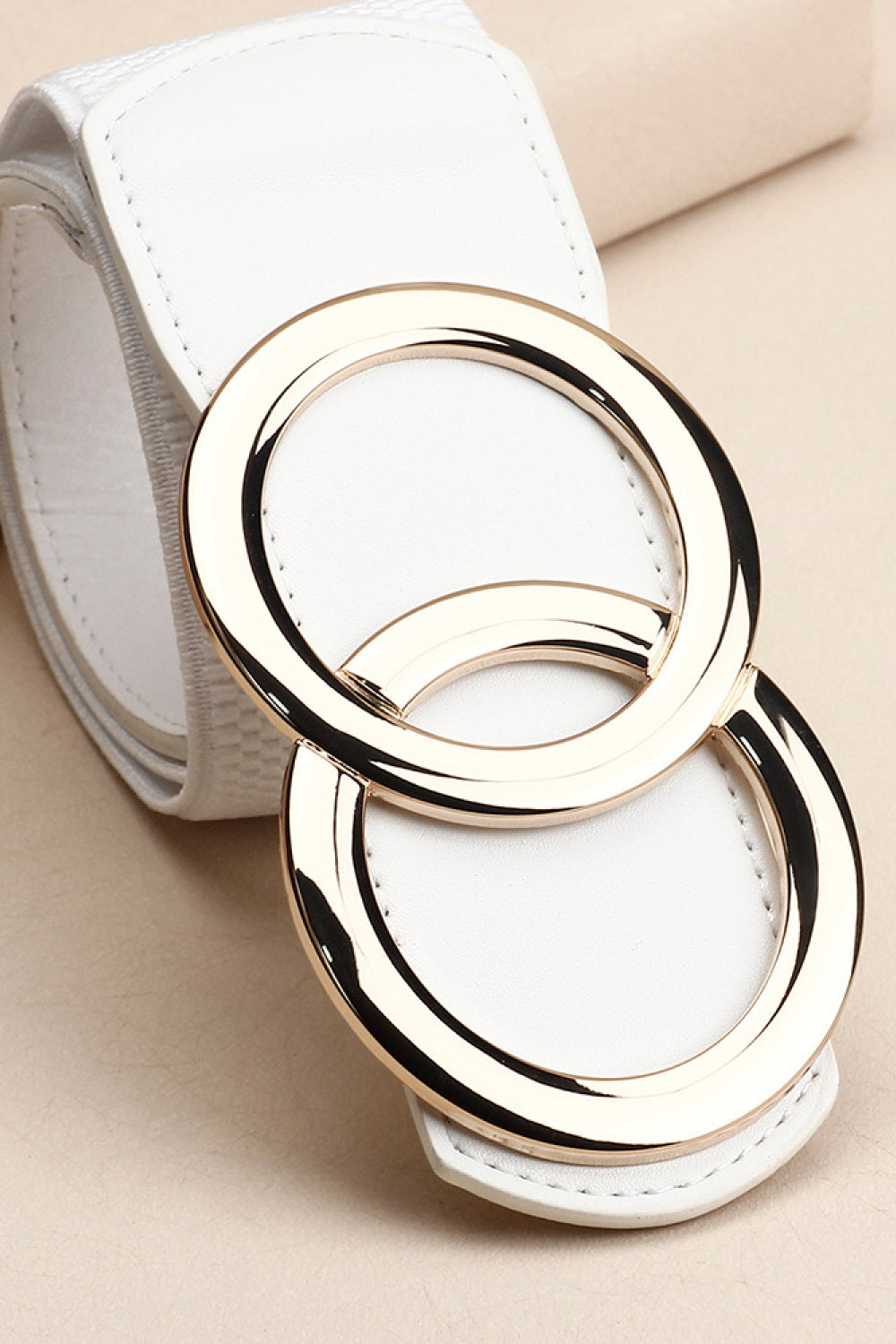 Zinc Alloy Buckle Elastic PU Belt - ClozArt