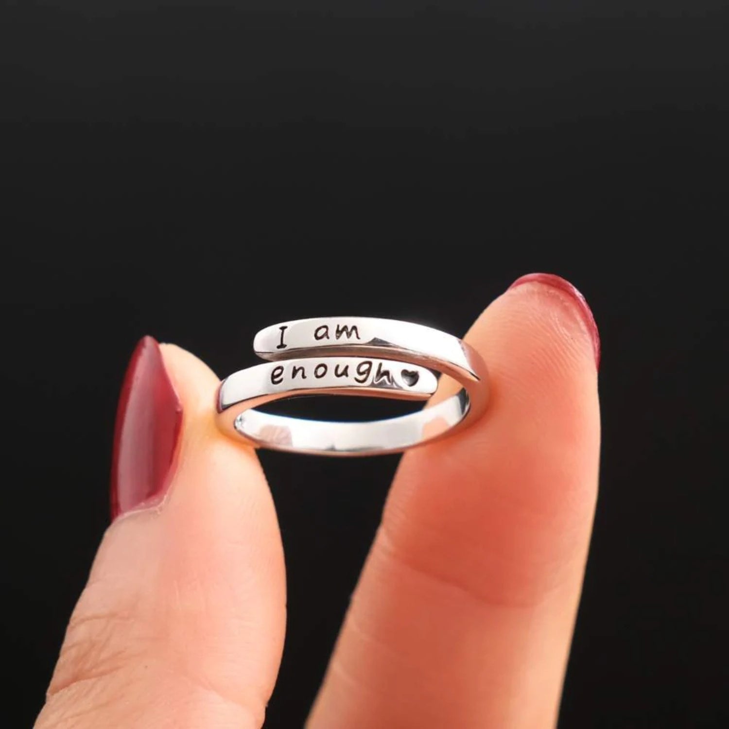 925 Sterling Silver Engraved Bypass Ring - ClozArt