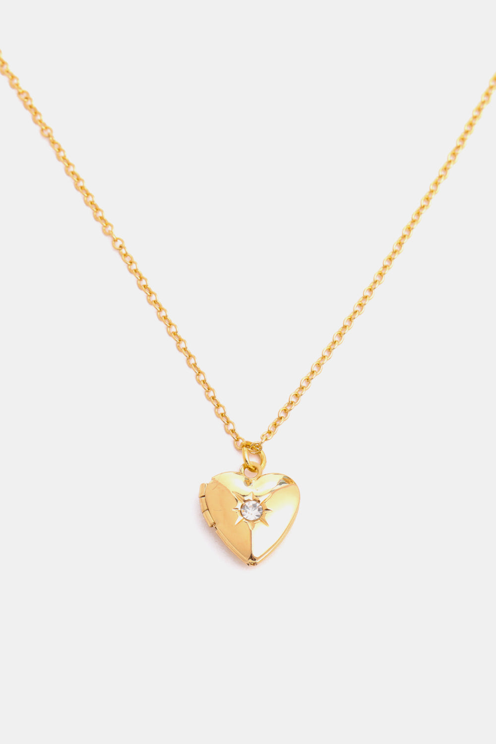 Zircon Heart Shape 14K Gold-Plated Pendant Necklace - ClozArt