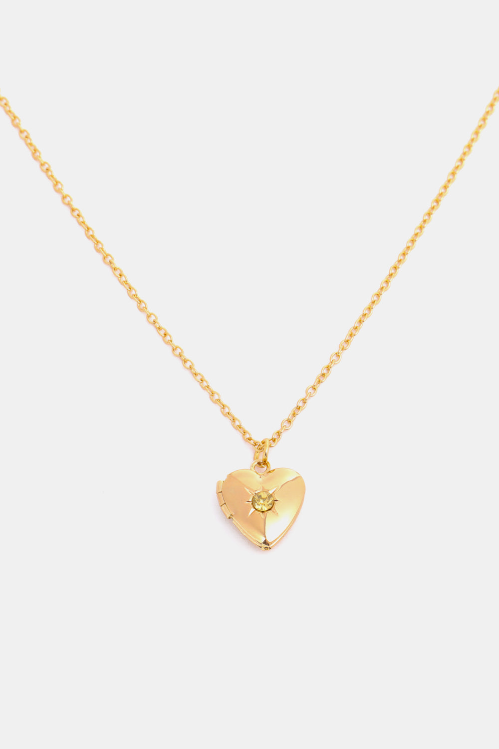 Zircon Heart Shape 14K Gold-Plated Pendant Necklace - ClozArt